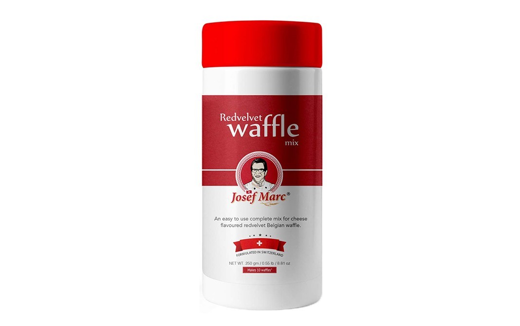 Josef Marc Redvelvet Waffle Mix    Plastic Bottle  250 grams